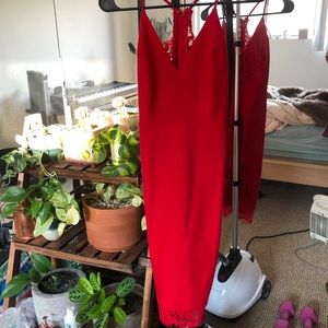 Lulus XS Lace Red Dress